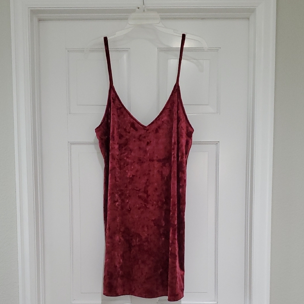 Bozzolo Velvet Burgundy Dress sz m